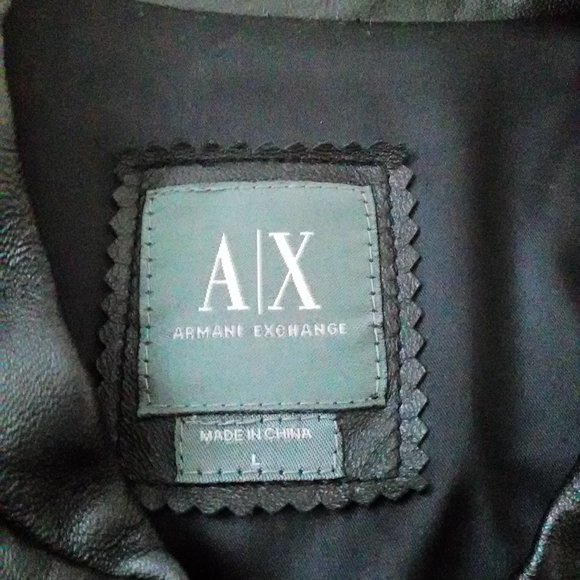 Armani Exchange Authentic Ladies Leather Jacket - Picture 4 of 5